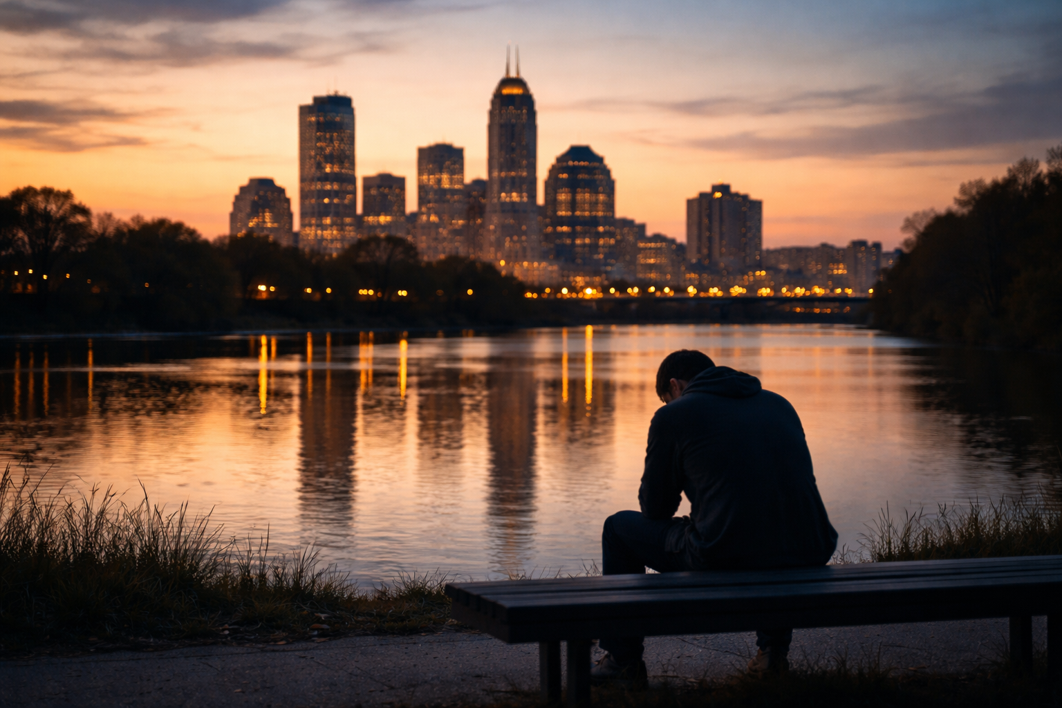 Indianapolis skyline representing the opioid epidemic crisis in Marion County Indiana